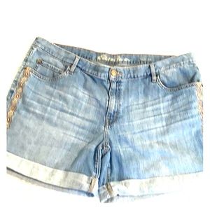 Blue jean shorts
